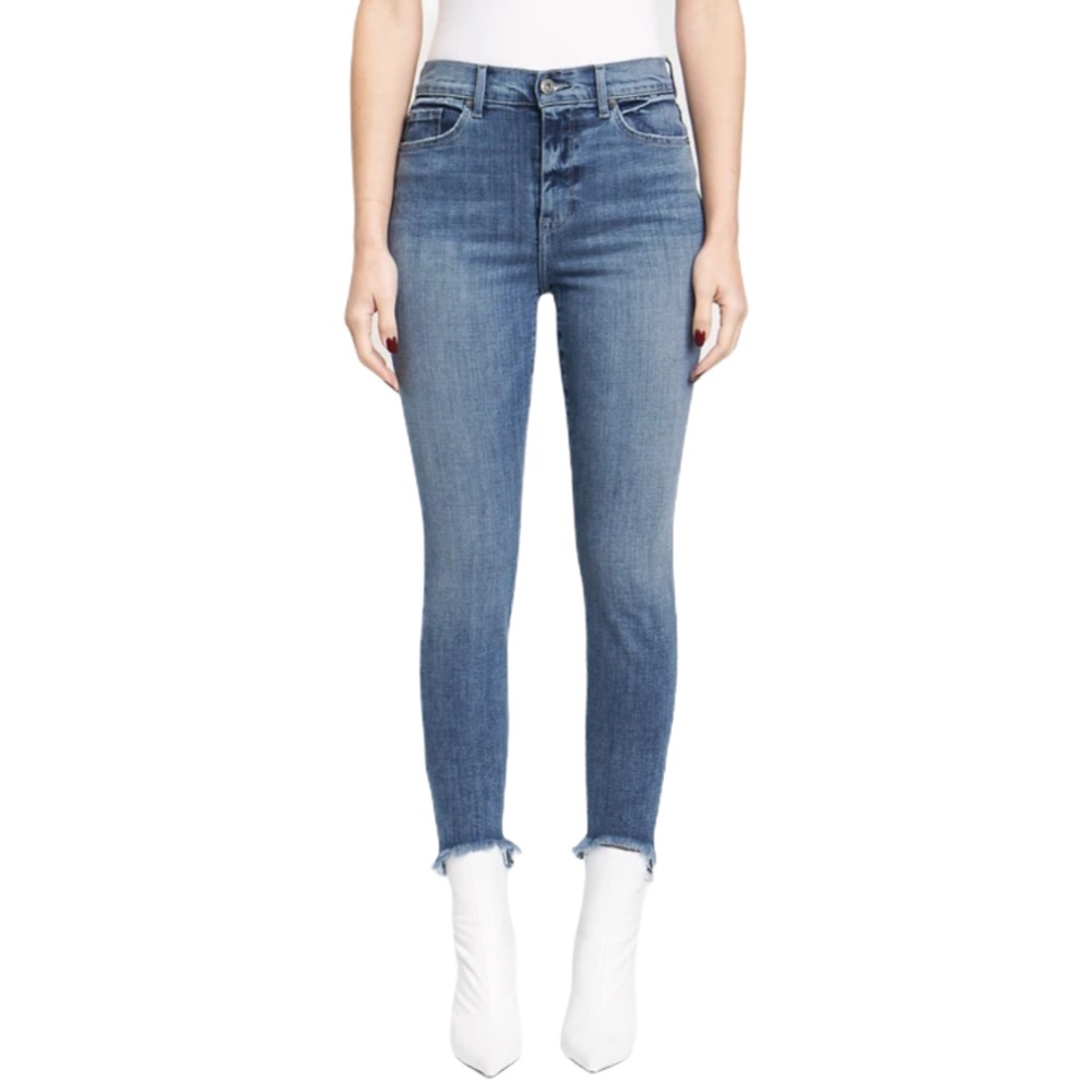 PISTOLA ‘Aline’ NWT Blue Hi Rise Skinny Jeans Frayed Hem 26